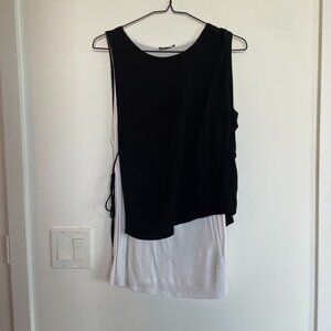 Zara Asymetrical Sleeveless Top